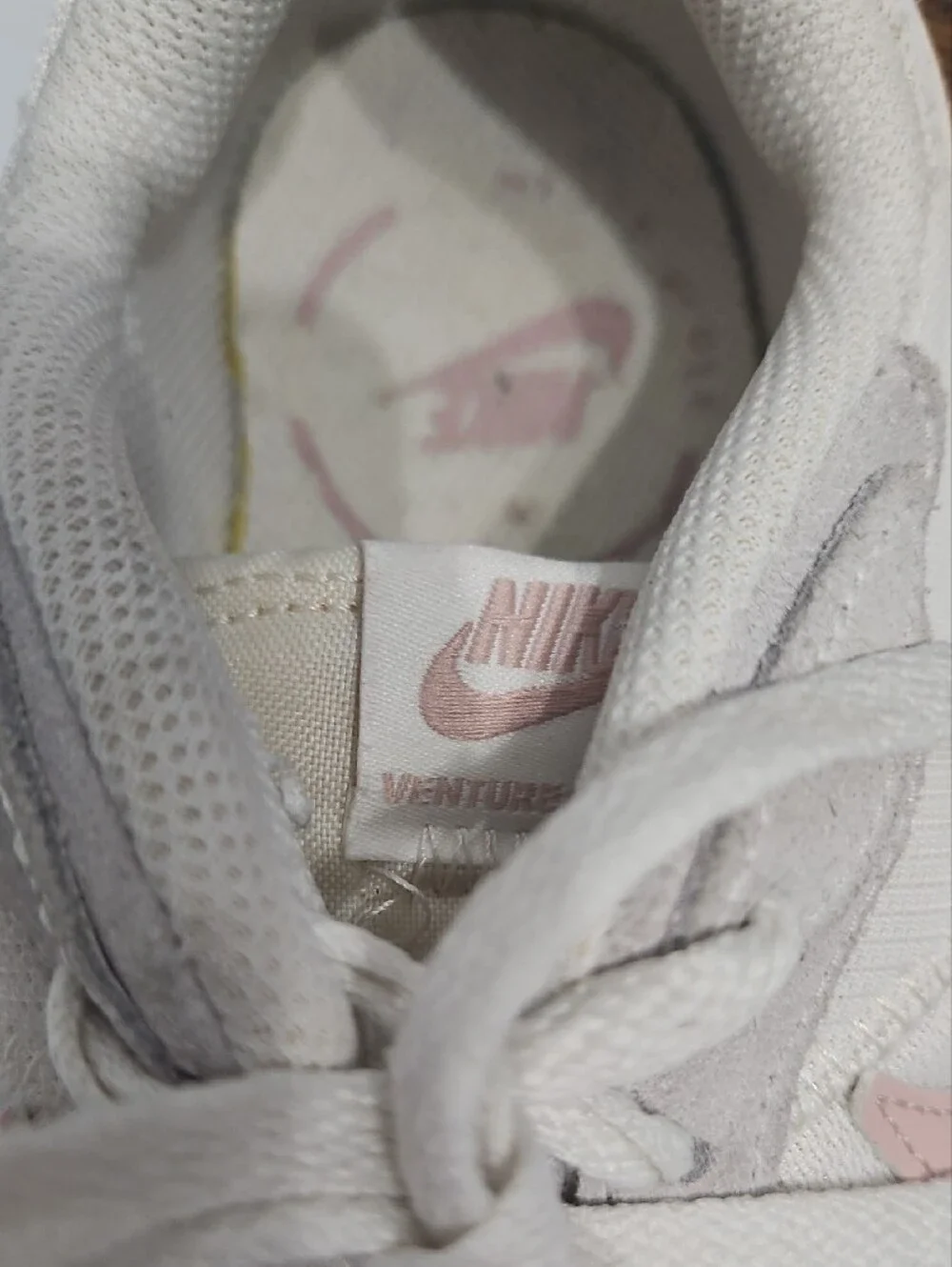 Nike Women White with Light Pink Accent Sneakers
